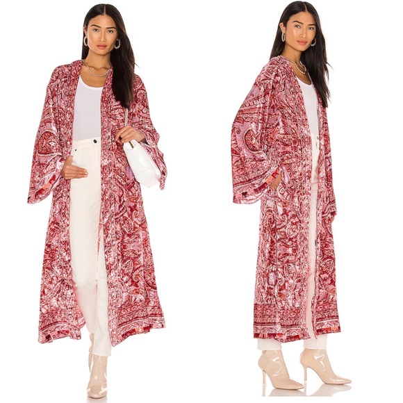 NWT Free People Enchanted Robe Maxi Velvet Small - Picture 2 of 8